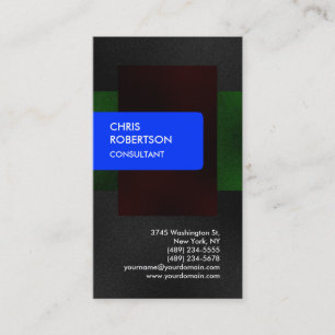 Blue Red Green Gray Attraktive Business Card Visitenkarte