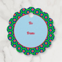 Blue, Red & Green Stars Fovor Tag
