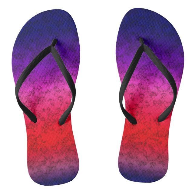 Blue-red Ombre Flip Flops (Fußbett)
