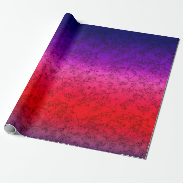 Blue-red Ombre Geschenkpapier (Ungerollt)