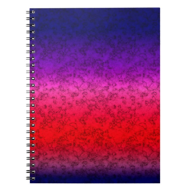Blue-red Ombre Notizblock (Vorderseite)