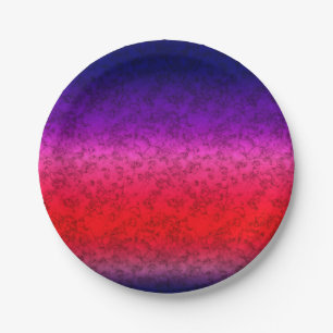 Blue-red Ombre Pappteller