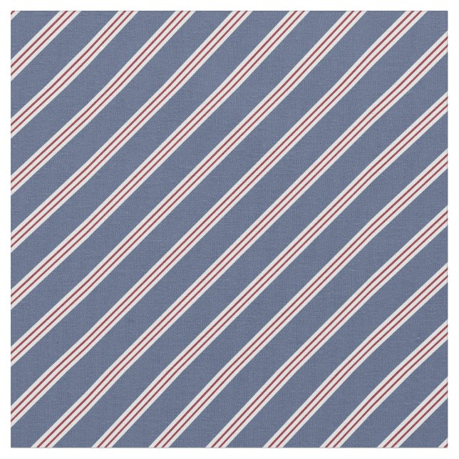 Blue & Red Stripes Stoff (Nahaufnahme)