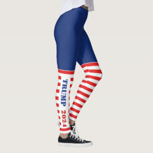 Blue & Red Stripes Trump 2024 Leggings
