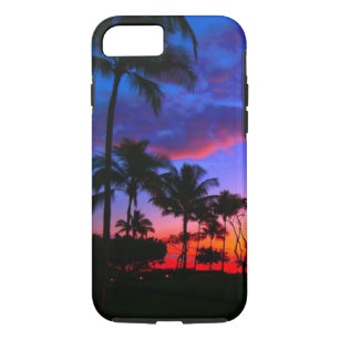 Blue Red Sunset Exotic Hawaiian Beach Palm Bäume Case-Mate iPhone Hülle