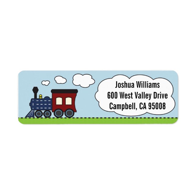 Blue/Red Train Address Labels (Vorne)