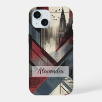 Blue, Red und Gray Graffiti Art Phone Case