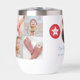 Blue Red Vater Niedlich Foto Collage Erster Tag de