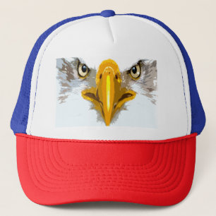 Blue Red White Eagle Head Pop Moderne Kunst, Dicht Truckerkappe