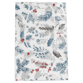 Blue Red White Holiday Folies Weihnachten Mittlere Geschenktüte