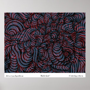 Blue-Red-Wirbel Poster