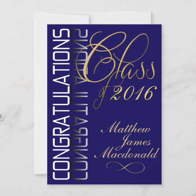 Blue Reflection 2016 Formal Graduation Party Einladung (Vorderseite)