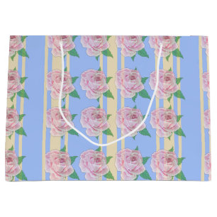 Blue Regency Rose Große Geschenktasche Geschenktüte