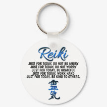 Blue Reiki Principles Keyring