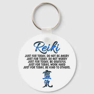 Blue Reiki Principles Keyring Schlüsselanhänger