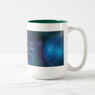 Blue Religious Sprichwort Weihnachtsschmuck Zweifarbige Tasse