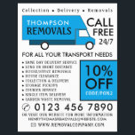 Blue Removal Van, Umzugsfirmenwerbung Flyer<br><div class="desc">Blue Removal Van,  Removal Company Advertising Flyer durch den Business Card Store.</div>