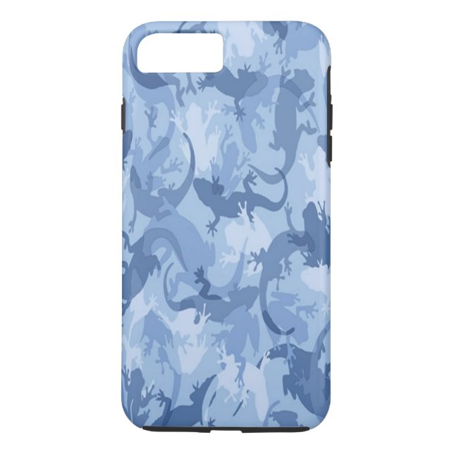 Blue Reptile Camouflage iPhone 7 Fall Case-Mate iPhone Hülle (Rückseite)