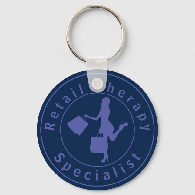 Blue Retail Therapy Specialist Schlüsselanhänger (Vorderseite)