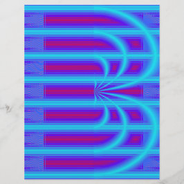 Blue Retro Cathedral Scrapbook Paper 2-Sided Page