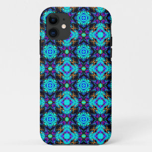 Blue Retro Funky i Phone Case