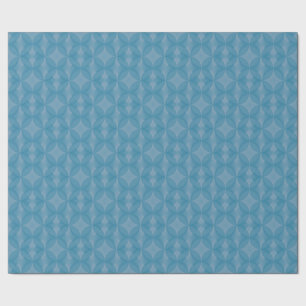 Blue Retro Gemustert Geschenkpapier