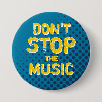 Blue Retro Halftone nicht stoppen Musik-Taste