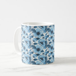 Blue Retro Niedliche Vintage Elegante Elegante sch Kaffeetasse