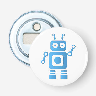 Blue Retro Robot Flaschenöffner