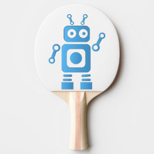 Blue Retro Robot Tischtennis Schläger