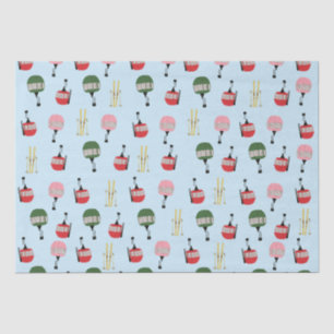 Blue Retro Skilift Gondelbahn Winterski Seidenpapier