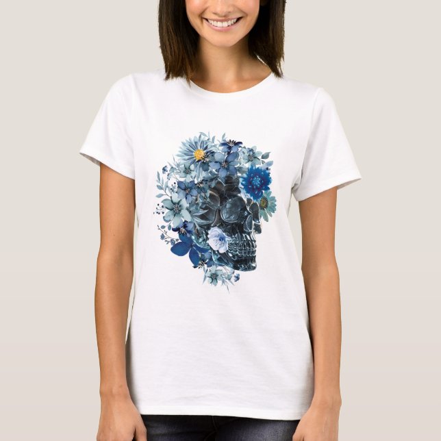 Blue Reverie Skull  WOMEN'S T SHIRT (Vorderseite)