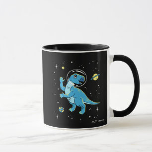 Blue Rhabdodon Dinos im Weltraum Tasse