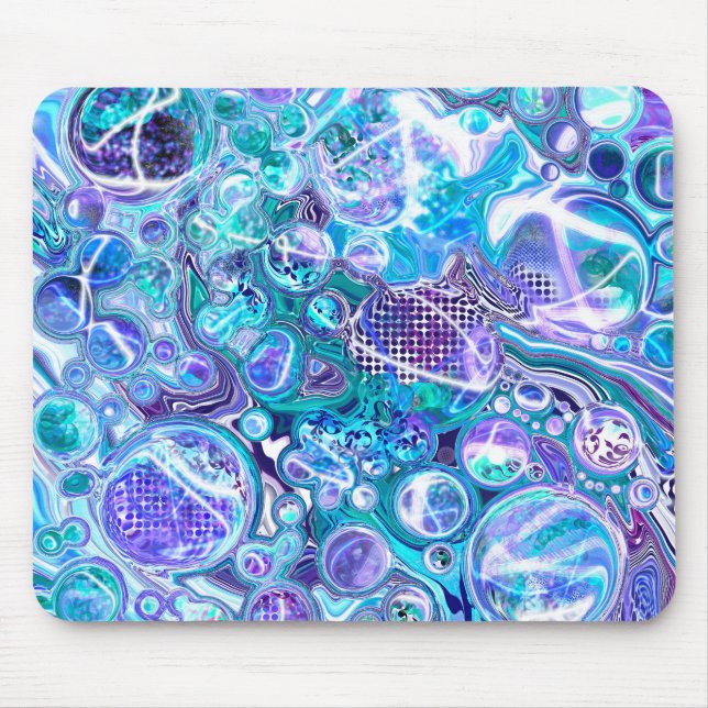 Blue Rhapsody | Abstrakte Kunst Mousepad (Vorne)
