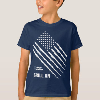 Blue Rhino "American Flag": Grill On" Kid's T-Shirt