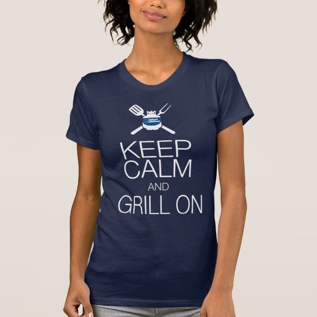 Blue Rhino "Behalt Calm, Grill On" T-Shirt (Vorderseite)