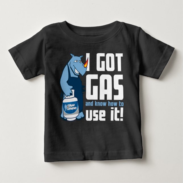 Blue Rhino "I Got Gas" Baby T-shirt (Vorderseite)