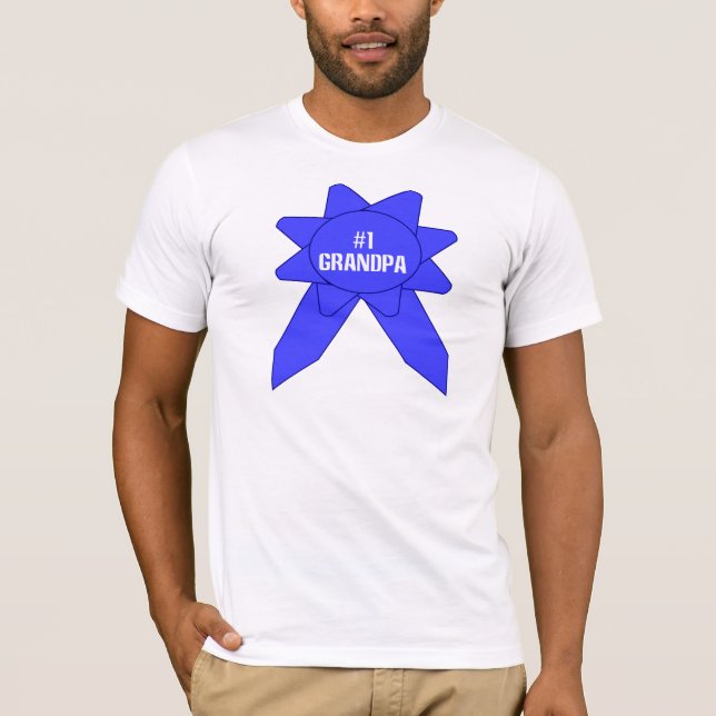 Blue Ribbon #1 Grandpa T-Shirt (Vorderseite)