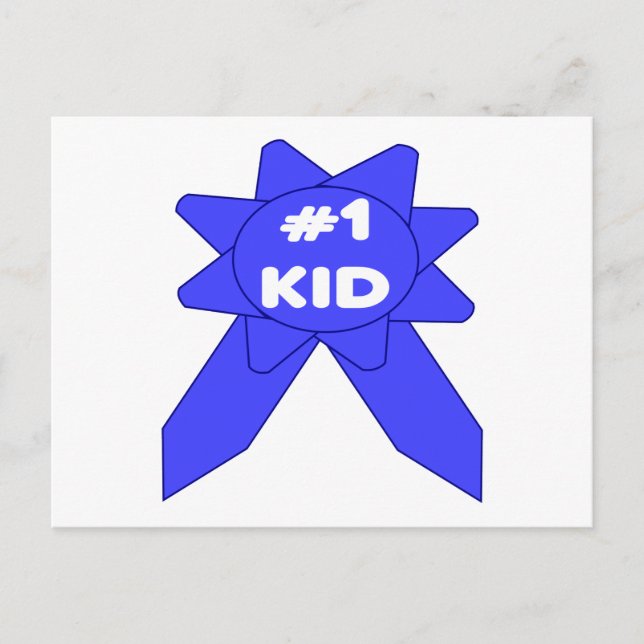 Blue Ribbon #1 Kid Postkarte (Vorderseite)