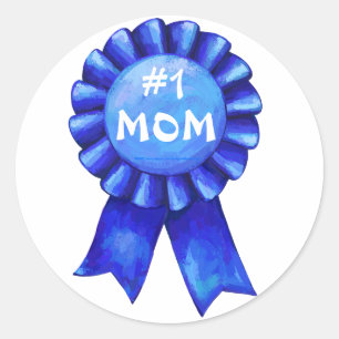 Blue Ribbon #1 Mama Stickers