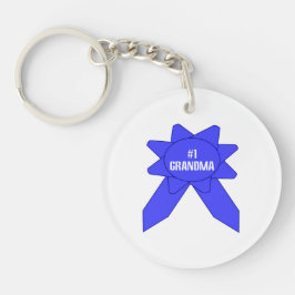Blue Ribbon #1 Oma Schlüsselanhänger