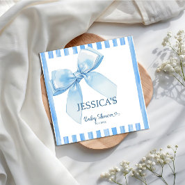 Blue Ribbon Baby Boy Luncheon Willkommen Serviette