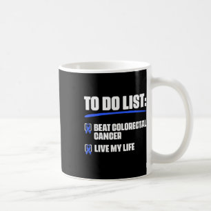 Blue Ribbon Colon Cancer Survivor Beat Colorectal Kaffeetasse