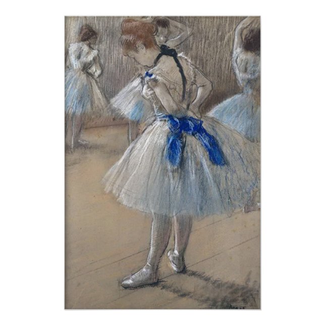 Blue Ribbon Dancer Edgar Degas Poster (Vorderseite)