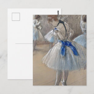 Blue Ribbon Dancer Edgar Degas Postkarte