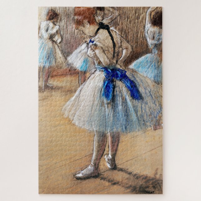 Blue Ribbon Dancer, Edgar Degas Puzzle (Vertikal)