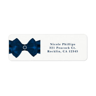 Blue Ribbon & Diamonds Bridal Dusche Einladung