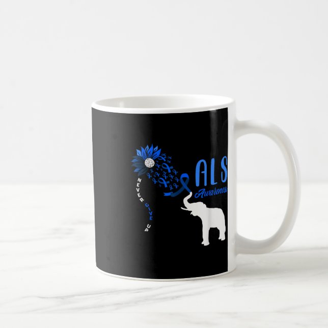 Blue Ribbon Elephant als Krieger Unterstützung als Kaffeetasse (Rechts)