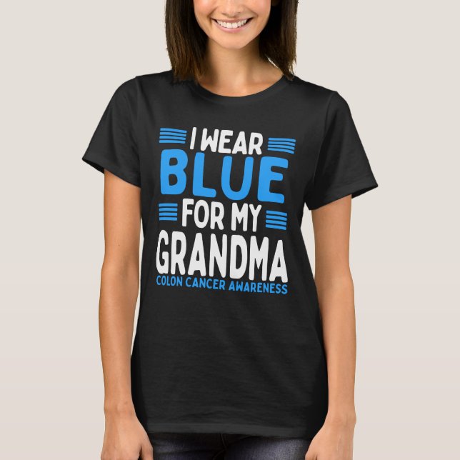 Blue Ribbon Grand Colon Cancer Awareness T-Shirt (Vorderseite)