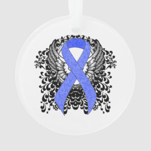 Blue Ribbon mit Flügeln Ornament